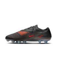 Nike Phantom 6 Low Elite LV8 Gras Voetbalschoenen (FG) Donkergrijs Oranje Multicolor