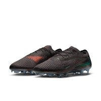 Nike Phantom 6 Low Elite LV8 Gras Voetbalschoenen (FG) Donkergrijs Oranje Multicolor
