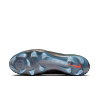 Nike Phantom 6 Low Elite LV8 Gras Voetbalschoenen (FG) Donkergrijs Oranje Multicolor
