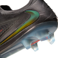 Nike Phantom 6 Low Elite LV8 Gras Voetbalschoenen (FG) Donkergrijs Oranje Multicolor