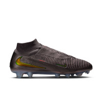 Nike Phantom 6 High Elite LV8 Gras Voetbalschoenen (FG) Donkergrijs Oranje Multicolor