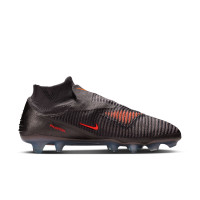 Nike Phantom 6 High Elite LV8 Gras Voetbalschoenen (FG) Donkergrijs Oranje Multicolor