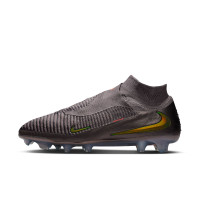 Nike Phantom 6 High Elite LV8 Gras Voetbalschoenen (FG) Donkergrijs Oranje Multicolor