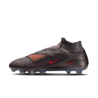 Nike Phantom 6 High Elite LV8 Gras Voetbalschoenen (FG) Donkergrijs Oranje Multicolor