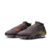 Nike Phantom 6 High Elite LV8 Gras Voetbalschoenen (FG) Donkergrijs Oranje Multicolor
