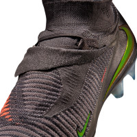 Nike Phantom 6 High Elite LV8 Gras Voetbalschoenen (FG) Donkergrijs Oranje Multicolor