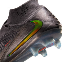 Nike Phantom 6 High Elite LV8 Gras Voetbalschoenen (FG) Donkergrijs Oranje Multicolor
