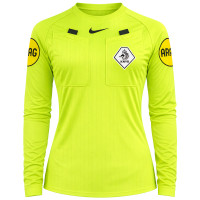 Nike KNVB Scheidsrechterstenue 2026-2028 Lange Mouwen Dames Neon Geel Zwart