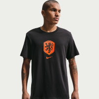 Nike Netherlands Crest T-Shirt 2026-2028 Black Bright Orange