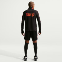 Nike Nederlands Elftal Strike Trainingstrui 1/4-Zip 2026-2028 Zwart Feloranje