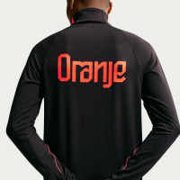 Nike Nederlands Elftal Strike Trainingspak 1/4-Zip 2026-2028 Zwart Feloranje