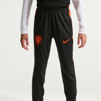 Nike Nederlands Elftal Strike Trainingspak 1/4-Zip 2026-2028 Kids Zwart Feloranje