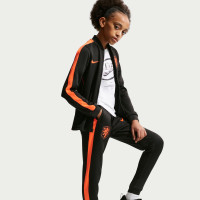 Nike Nederlands Elftal Strike Trainingspak Full-Zip 2026-2028 Kids Zwart Feloranje