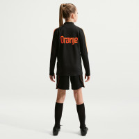 Nike Nederlands Elftal Strike Trainingstrui 1/4-Zip 2026-2028 Kids Zwart Feloranje