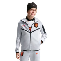 Nike Netherlands Tech Fleece Tracksuit 2026-2028 Kids Light Grey Black Orange