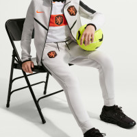 Nike Netherlands Tech Fleece Sweat Pants 2026-2028 Kids Light Grey Black Orange