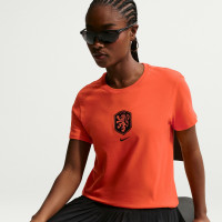 Nike Netherlands Crest T-Shirt 2026-2028 Women's Bright Orange Black