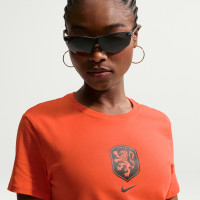 Nike Netherlands Crest T-Shirt 2026-2028 Women's Bright Orange Black
