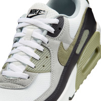 Nike Sneakers Air Max 90 White Black Olive Green Light Grey