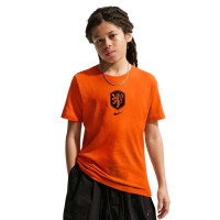 Nike Netherlands Crest T-Shirt 2026-2028 Kids Bright Orange Black