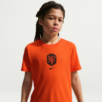 Nike Netherlands Crest T-Shirt 2026-2028 Kids Bright Orange Black