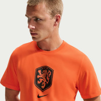 Nike Netherlands Crest T-Shirt 2026-2028 Bright Orange Black