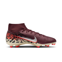 Nike Zoom Mercurial Academy Superfly 10 Gras / Kunstgras Voetbalschoenen (MG) Bordeauxrood Zilver Oranje