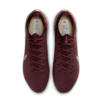 Nike Zoom Mercurial Elite Vapor 16 Gras Voetbalschoenen (FG) Bordeauxrood Zilver Oranje