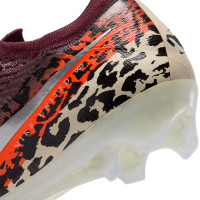 Nike Zoom Mercurial Elite Vapor 16 Gras Voetbalschoenen (FG) Bordeauxrood Zilver Oranje