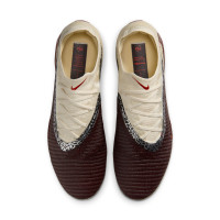 Nike Phantom 6 Elite Low Gras Football Boots (FG) Off White Burgundy Red
