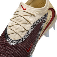 Nike Phantom 6 Elite Low Gras Football Boots (FG) Off White Burgundy Red