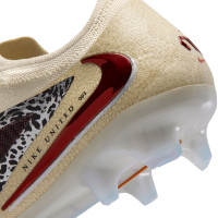Nike Phantom 6 Elite Low Gras Football Boots (FG) Off White Burgundy Red