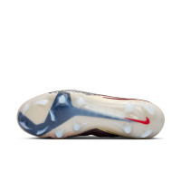 Nike Phantom 6 Elite High Gras Football Boots (FG) Off White Burgundy Red