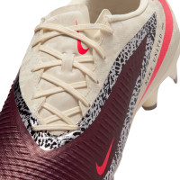 Nike Phantom 6 Academy Low Gras / Kunstgras Voetbalschoenen (MG) Gebroken Wit Bordeauxrood Rood