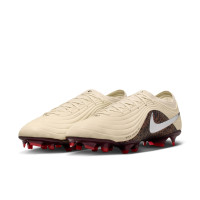 Nike Tiempo Elite Maestro Gras Voetbalschoenen (FG) Gebroken Wit Bordeauxrood Zilver