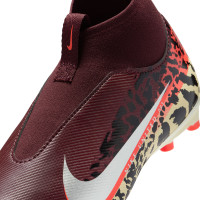 Nike Zoom Mercurial Academy Superfly 10 Grass/Artificial Grass Football Boots (MG) Kids Burgundy Silver Orange