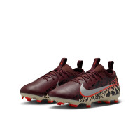 Nike Zoom Mercurial Academy Vapor 16 Gras / Kunstgras Voetbalschoenen (MG) Kids Bordeauxrood Zilver Oranje