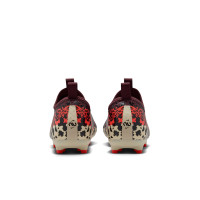 Nike Zoom Mercurial Academy Vapor 16 Gras / Kunstgras Voetbalschoenen (MG) Kids Bordeauxrood Zilver Oranje