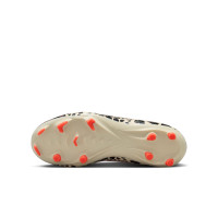 Nike Zoom Mercurial Academy Vapor 16 Gras / Kunstgras Voetbalschoenen (MG) Kids Bordeauxrood Zilver Oranje