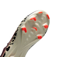 Nike Zoom Mercurial Academy Vapor 16 Gras / Kunstgras Voetbalschoenen (MG) Kids Bordeauxrood Zilver Oranje