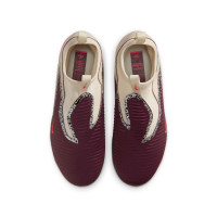 Nike Phantom 6 Academy High Grass/Artificial Grass Football Boots (MG) Kids Off White Burgundy Red