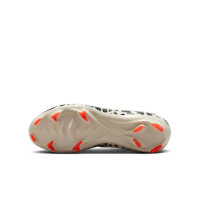 Nike Zoom Mercurial Pro Vapor 16 Gras Voetbalschoenen (FG) Kids Bordeauxrood Zilver Oranje