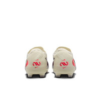 Nike Phantom 6 Pro Low Gras / Kunstgras Voetbalschoenen (MG) Kids Gebroken Wit Bordeauxrood Rood