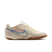 Nike Tiempo Straatvoetbalschoenen Streetgato Gebroken Wit Blauw Donkerblauw Roze