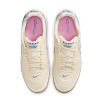 Nike Tiempo Straatvoetbalschoenen Streetgato Gebroken Wit Blauw Donkerblauw Roze