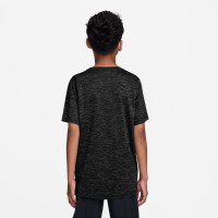Nike Miler Kids Training Shirt Black Silver