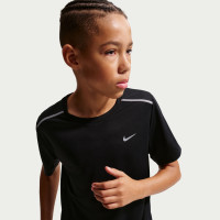 Nike Miler Kids Training Shirt Black Silver