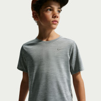 Nike Miler Kids Training Shirt Dark Grey Silver