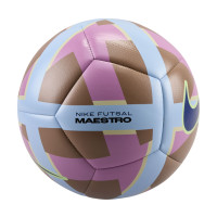 Nike Futsal Maestro Zaalvoetbal Maat 4 Donkerbruin Blauw Roze Geel
