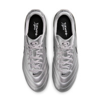 Nike Tiempo Pro Ligera Gras Voetbalschoenen (FG) Metallic Zilver Zwart